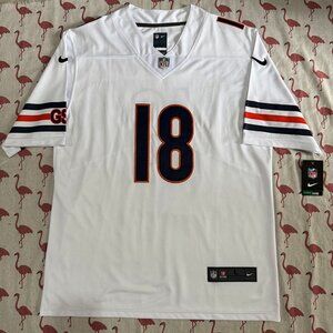 Nike White Jersey #18 Chicago Bears Williams